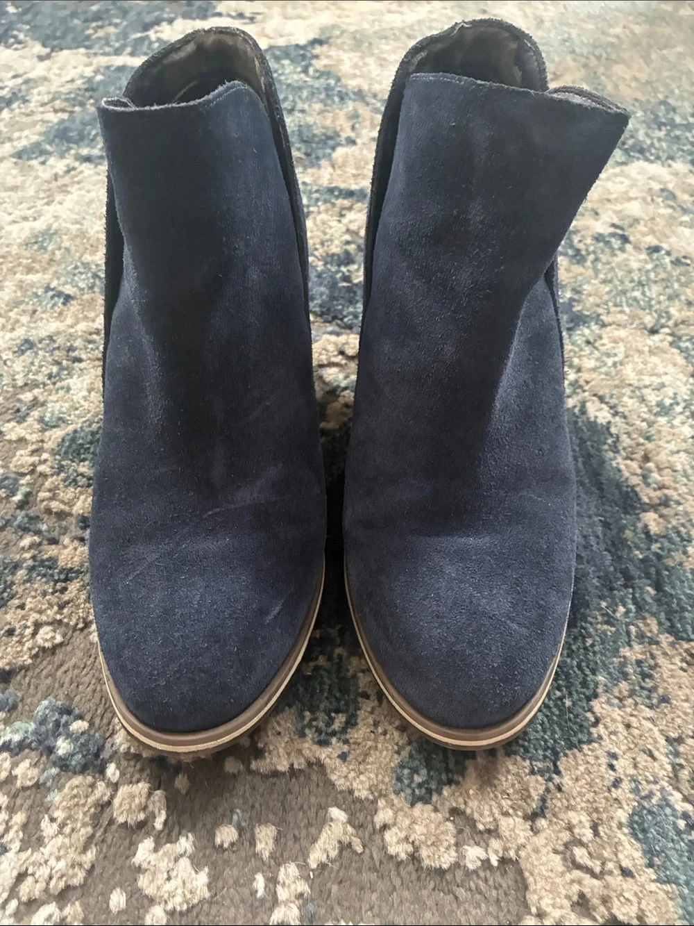 Jessica Simpson Navy Suede Ankle Booties
